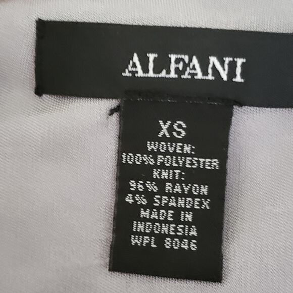 Alfani Gray/White Paris Chic Draped Snake Print Sleeveless Top XS NWT - Picture 7 of 10